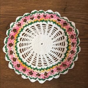 Colorful Crochet 9 Inch Doily